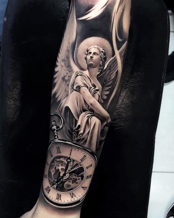 Pin by Greyson Favor on Tattoo ideas  Guardian angel tattoo designs  Guardian angel tattoo Angel tattoo designs