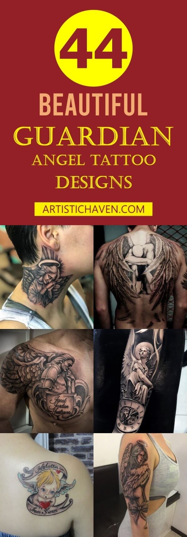 40 Beautiful Angel Tattoo Ideas  Guardian Baby Angel Designs