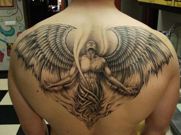 Tattoo tagged with timepiece black and white angel  inkedappcom