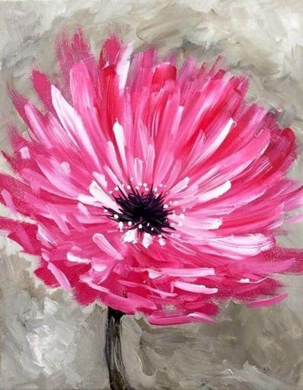 Easy Flower Painting Ideas For Beginners - Daisy Paintings Harunmudak ...
