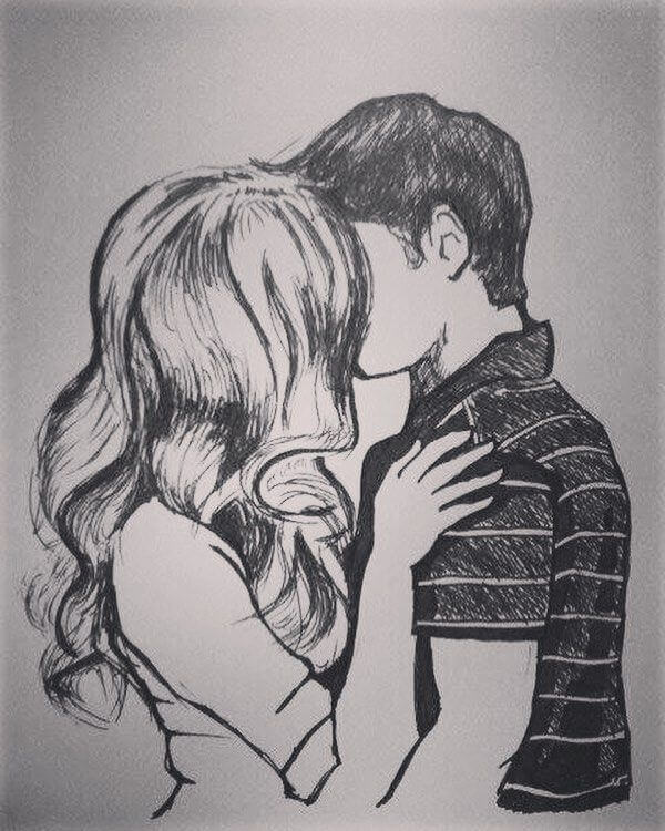 Pencil drawing of Romantic couple step by step  lovely couple drawing   YouTube