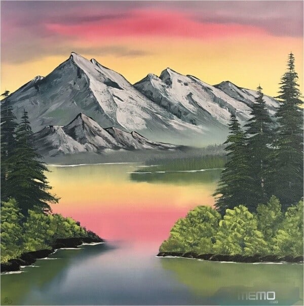acrylic painting landscape easy