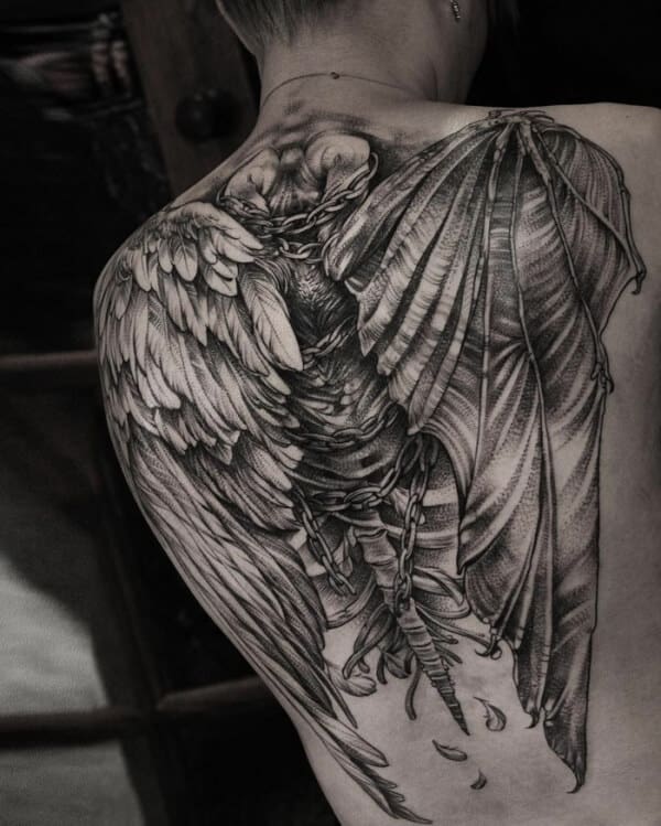 demon wing tattoos