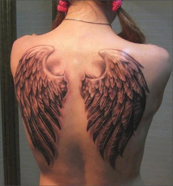 Rip Baby Angel Wings Tattoo On Left Foot