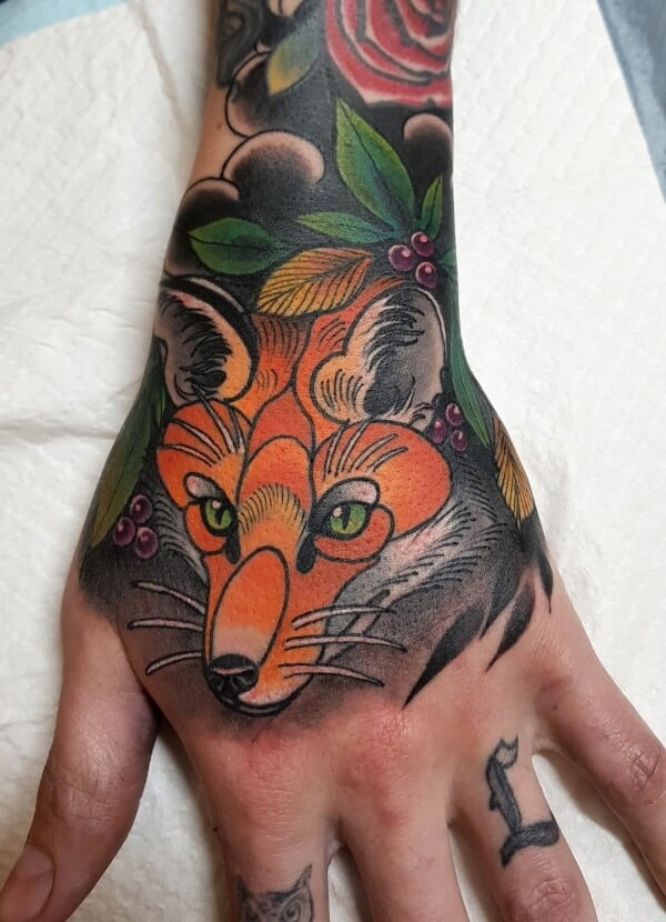 neo trad fox tattoo  The Tattoo Movement