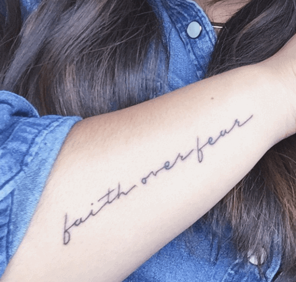 10 Faith Over Fear Tattoo Design Ideas for Men and Women   EntertainmentMesh