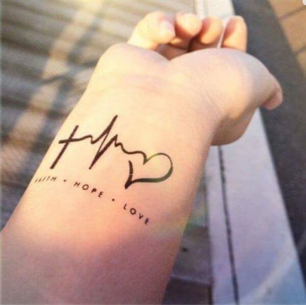 love life faith tattoo
