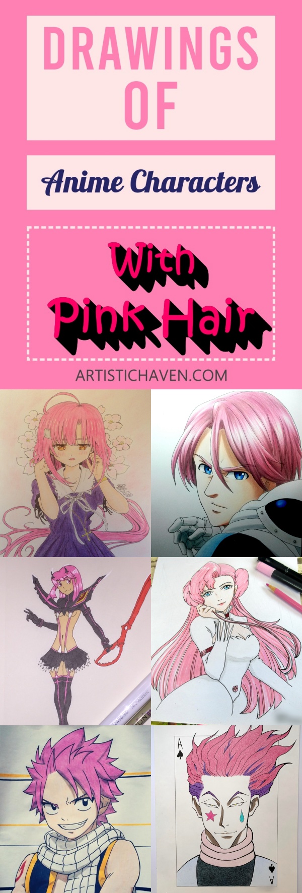 Anime Character with Pink Hair Stock Illustration  Illustration of  character pink 108315471