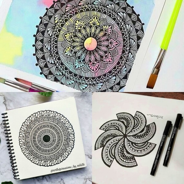 SpiderJuice 10 Sheets Creative Unique Rainbow Magic Colourful Mandala Art  Drawing Scribble Fun Activity Black Scratch Paper Note Book Pad for Kids  Adults Birthday Return Gifts (with Bamboo Stick) : Amazon.in: Toys